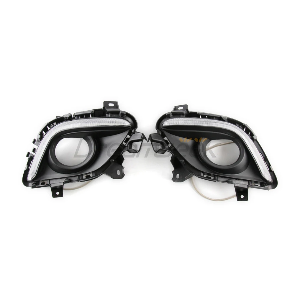 LED DRL For Mazda6 Atenza 2014 2015 2016 Daytime Running Light Driving Fog Lamp With Turn Signal Front Bumper Indicator Daylight