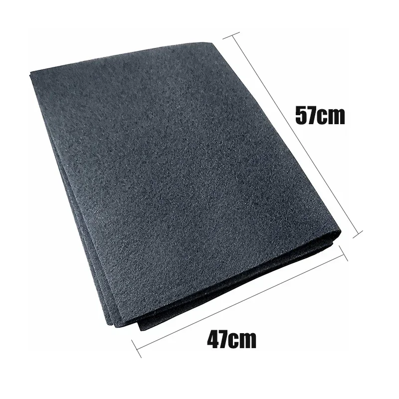 1PC 57X47cm Black Cooker Hood Extractor Activated Carbon Filter Cotton For Smoke Exhaust Ventilator Home Kitchen Range Hood