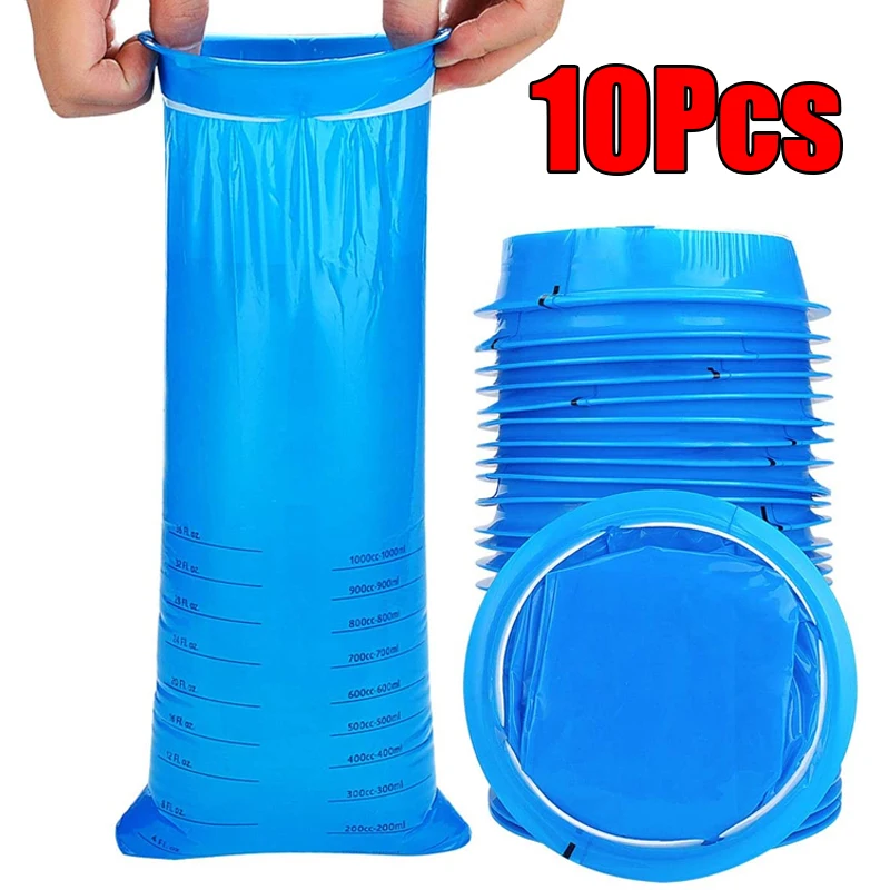 20 Stuks 1000 Ml Draagbare Wegwerp Reizen Auto Vliegtuig Reisziekte Misselijkheid Braaksel Reinigingszak Schoon Milieuvriendelijke Plastic Zak
