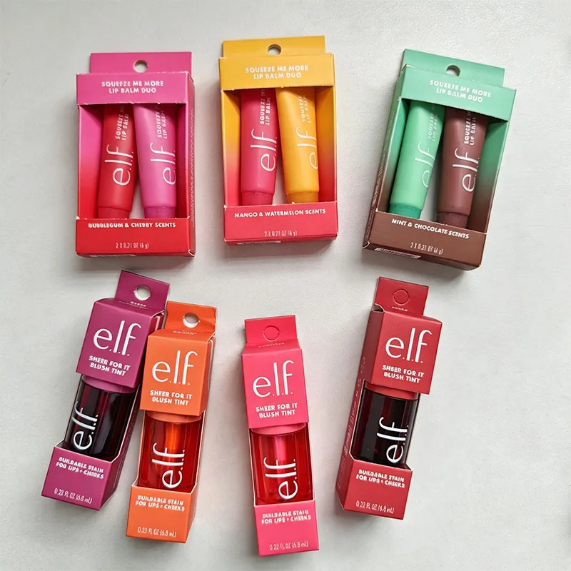 Hot Elf Lip Gloss Set Mango-Watermelon Mint-Chocolate Long Lasting Moisturizing Lip Balm Glow Reviver Lipstick Lip Gloss Makeup