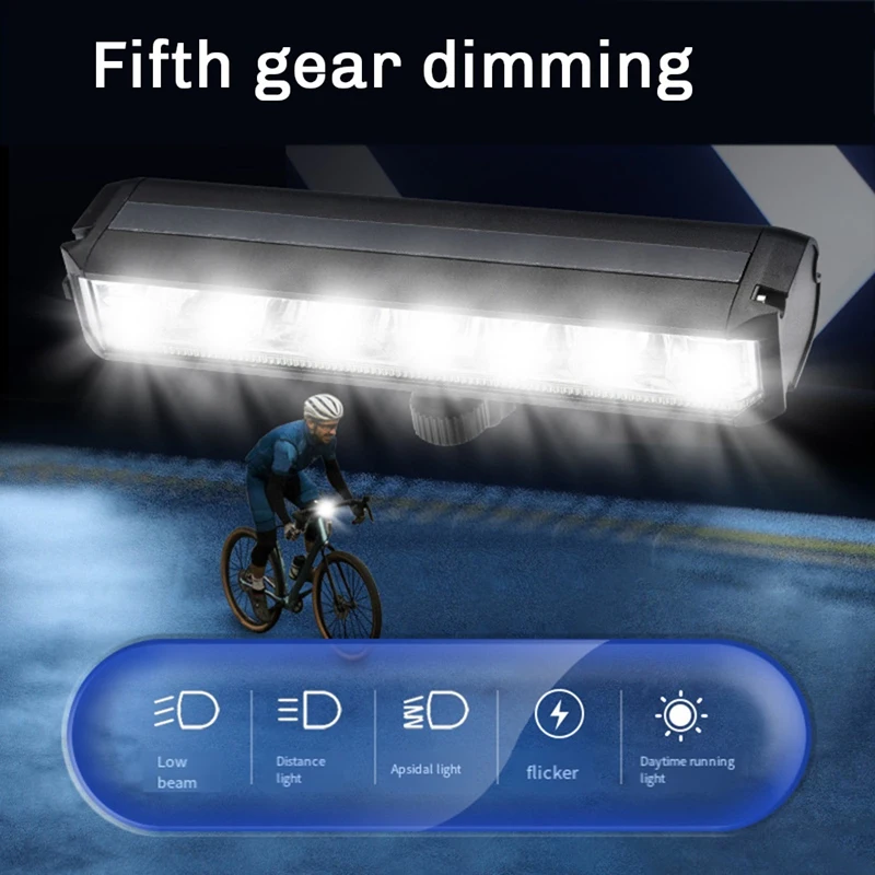 Front LED Light For Electric Scooter 4000Mah Waterproof Flashlight USB Charging Bicycle Cycling Lamp