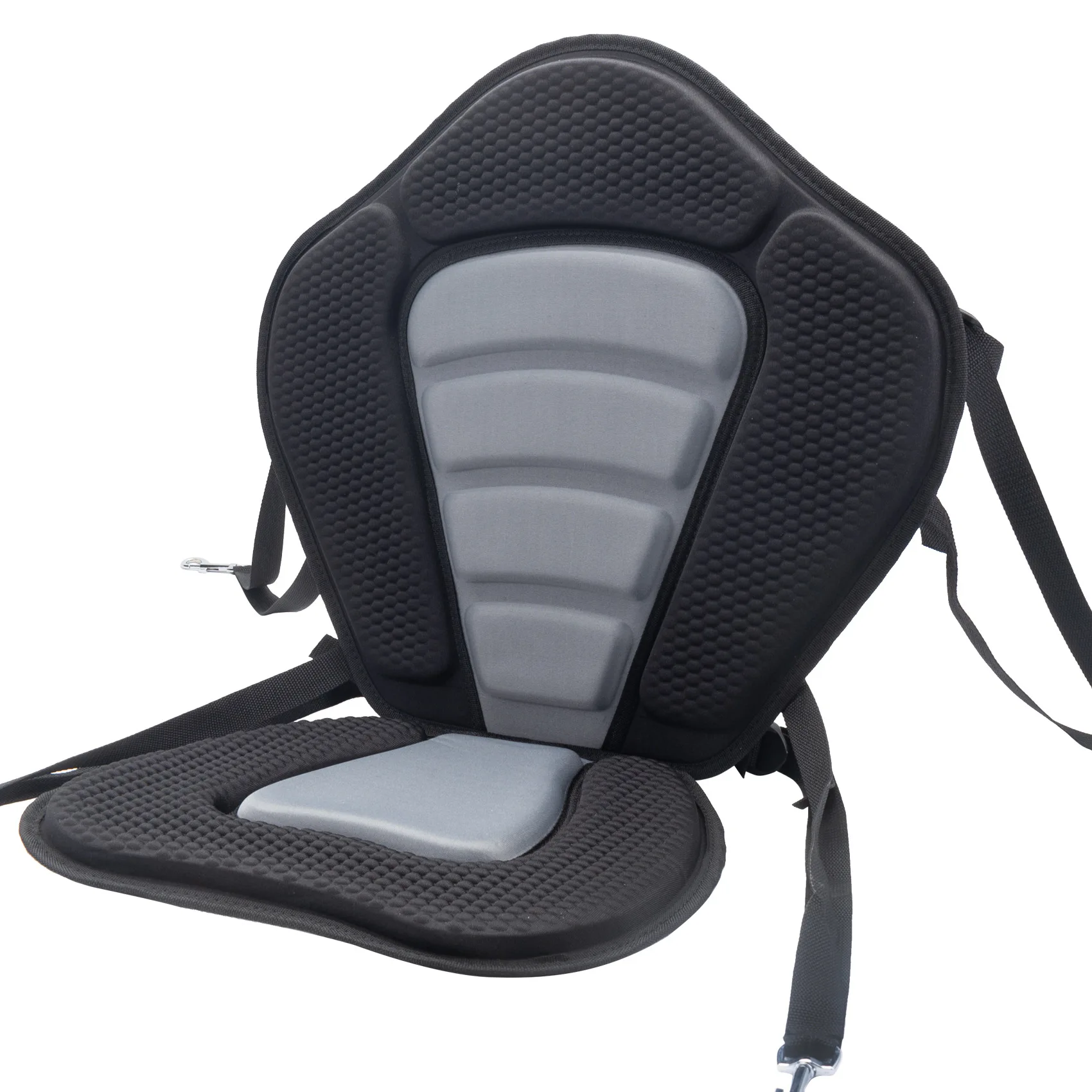 ISURE MARINE Universal Kayak Seat Cushion Paddle Board Seat Adjustable Padded Canoe Backrest Seat with Storage Bag