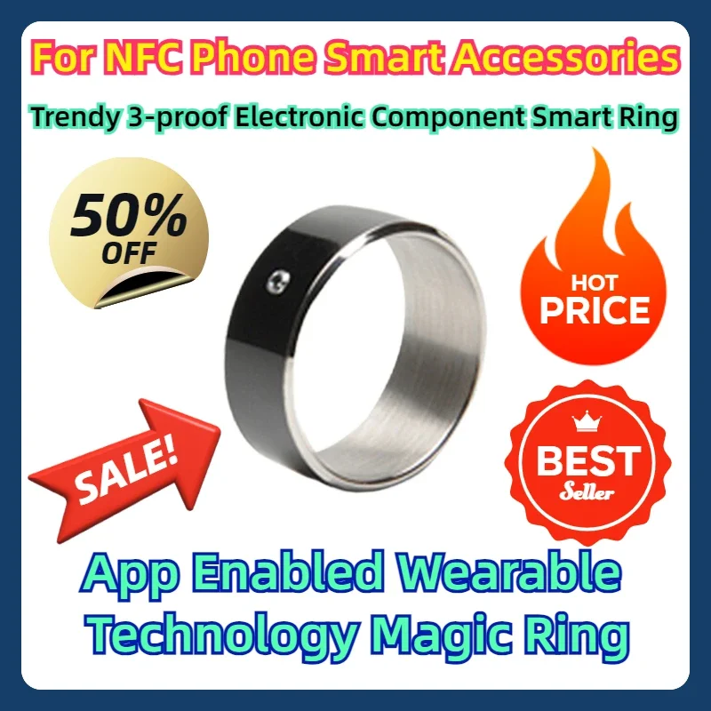 For NFC Phone Smart Accessories Trendy 3-proof Electronic Component Smart Ring App Enabled Wearable Technology Magic Ring