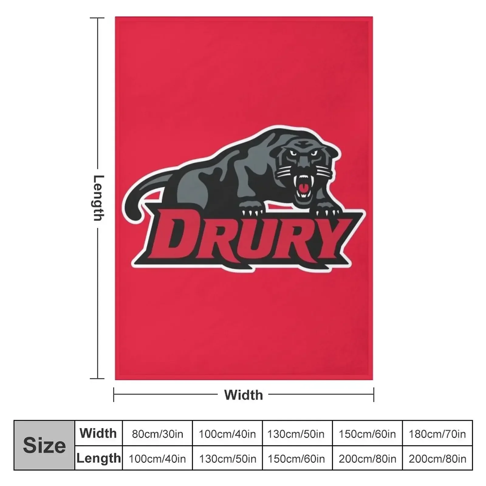 The Drury Athletics Throw Blanket Custom Hairys warm for winter Comforter Soft Cute Plaid Blankets