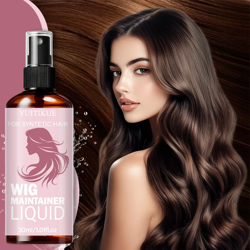 YUITIKUE Synthetische Haarpflege-Flüssigkeit zur Reduzierung von Statik und Frizz, Leicht Kämmbar, Feuchtigkeitsspendend, Glänzendes Perückenpflege-Spray