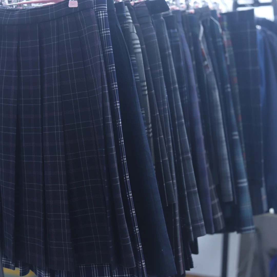 

Japanese Style Plaid Skirt Student Uniform Box Pleat School Uniform All-Match Short Skirt JK Uniform G73