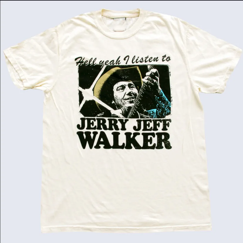 Jerry Jeff Walker T-Shirt, Retro Hell Ye I Listen To Jerry Jeff Walker T-shirt