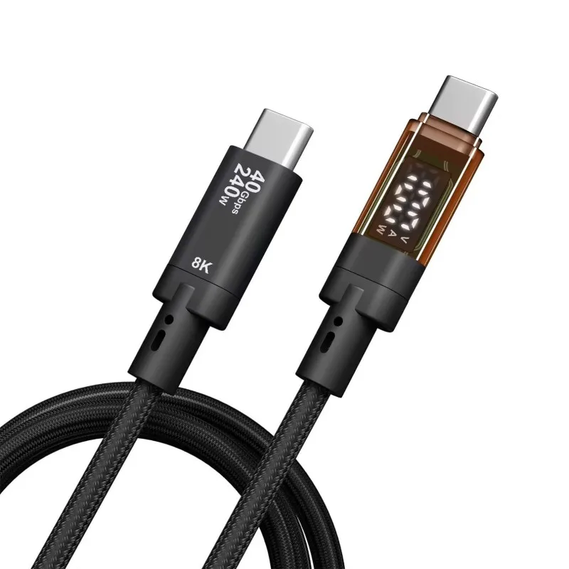 USB data cable 40Gbps transmission TypeC dual head 8K@60HZ Projection line PD240W digital fast charging line