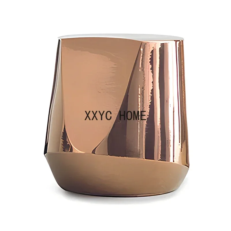 Side few light luxury chrome stainless steel metal titanium corner few
