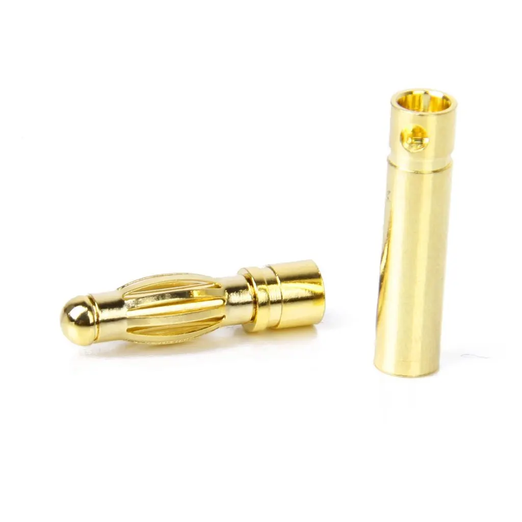 

2 0mm Gold Plated Male Female Banana Connectors Low Resistance ESC Motor DIY Electronic