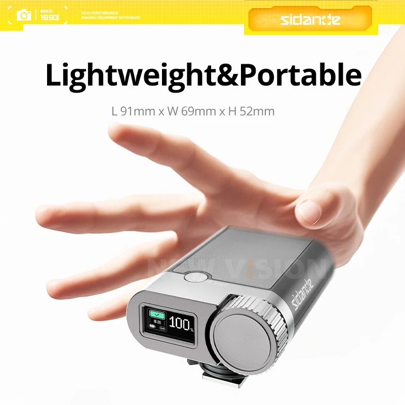SIDANDE S01 Kit Portable Camera Flash G16 High Brightness 10W Fast Charging 2000mAh Long Battery Life Universal Camera Flash