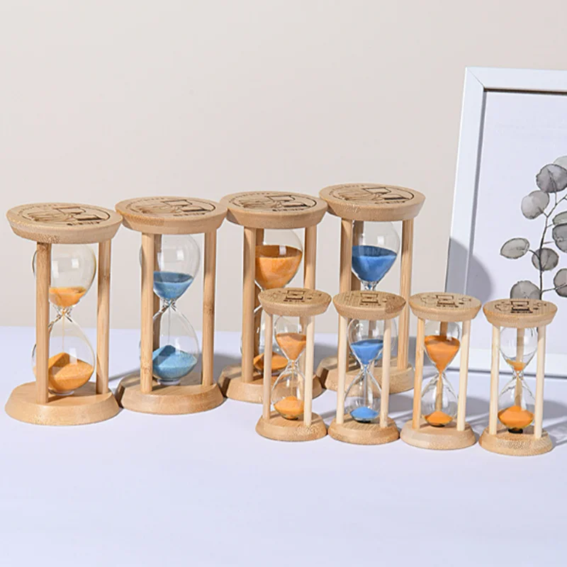 Reloj de arena fluorescente de madera, reloj de arena con temporizador, decoración creativa y la Oficina para el hogar, regalos para el Día de San