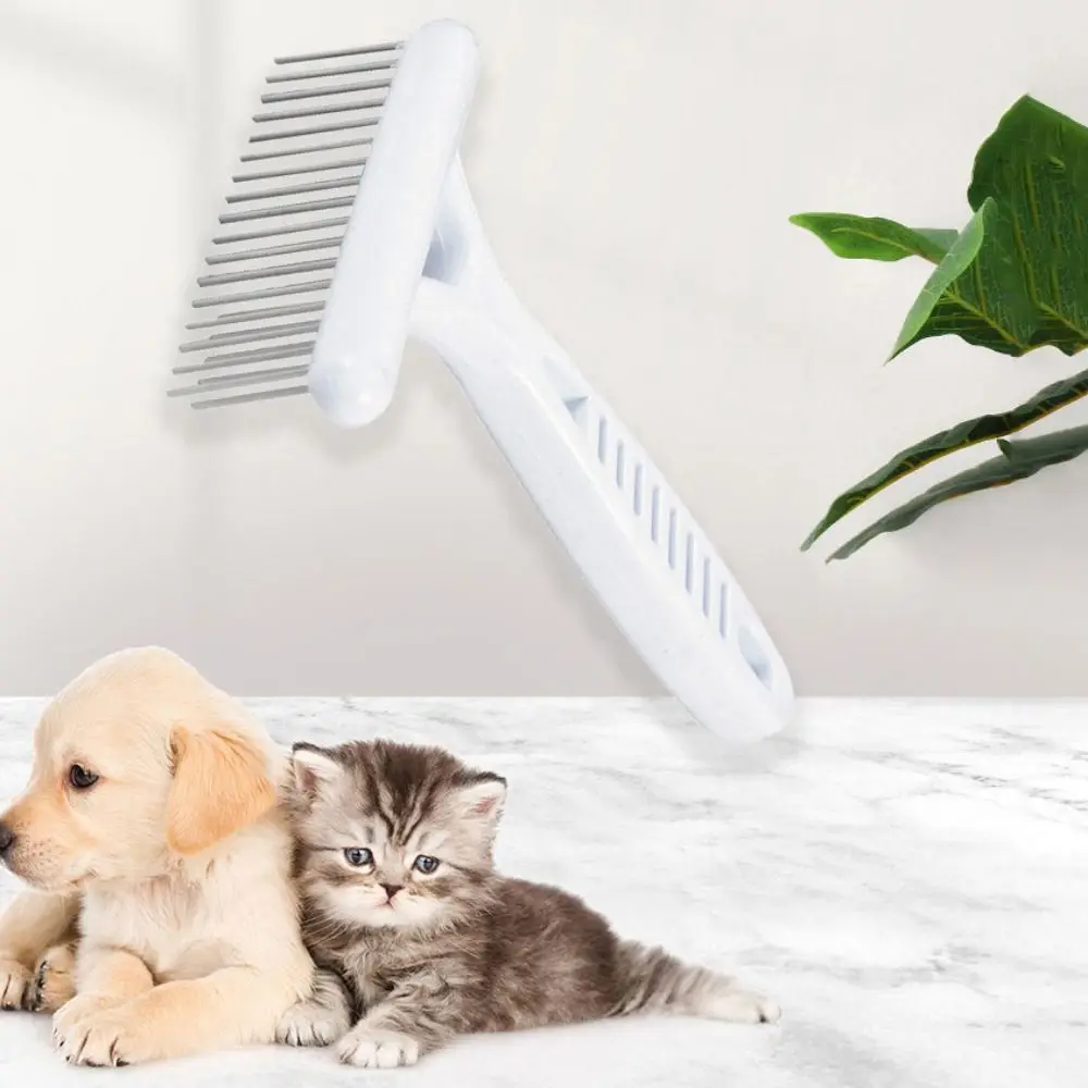 Pet Dog Cat Professional Grooming Long Hair Fur Rake Anti-Static Brush Comb Tool Undercoat Rake Comb Hair Removal Tool