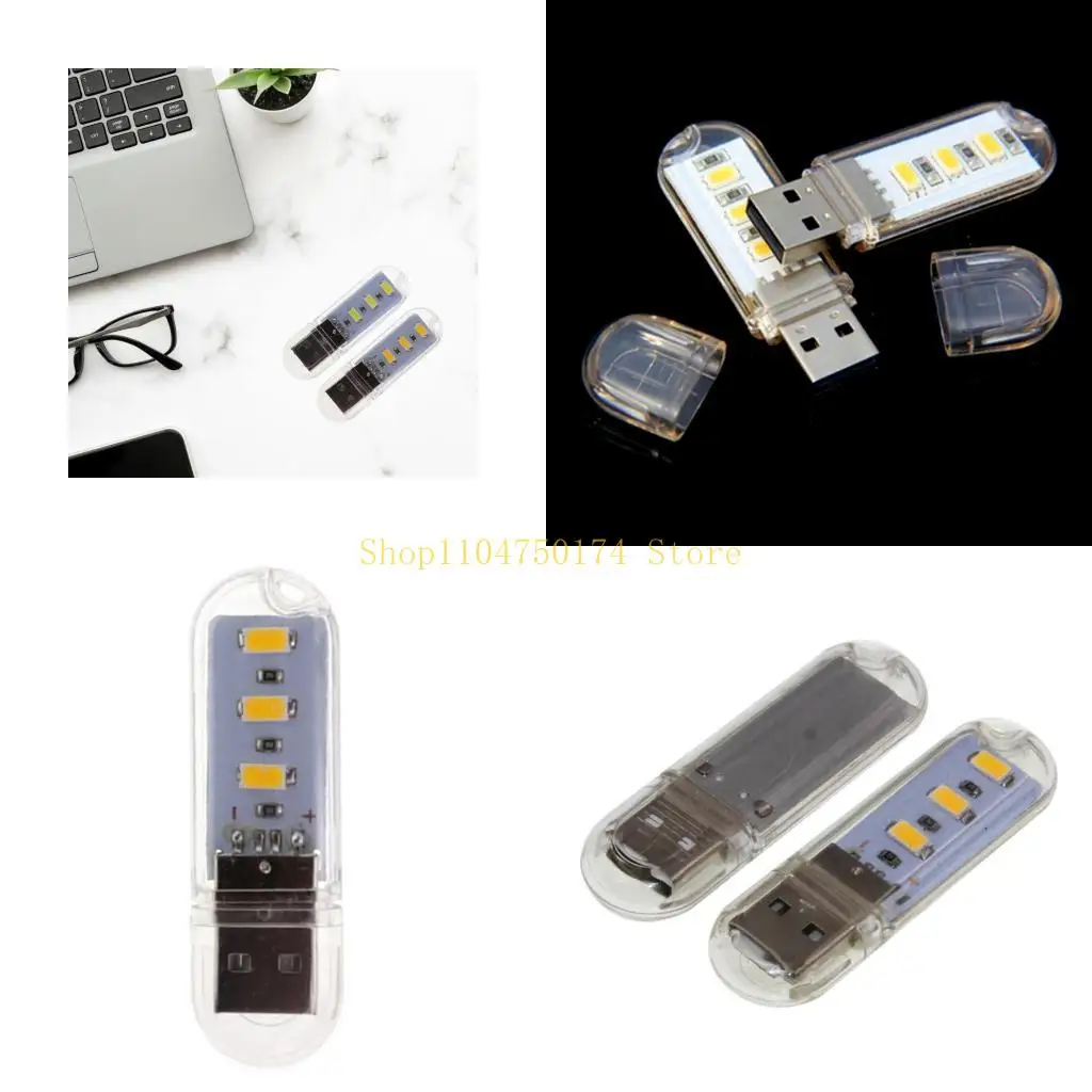 USB portátil LED Night Light Eye Caring Lights Teclado Iluminação Plástico Textura venda superior