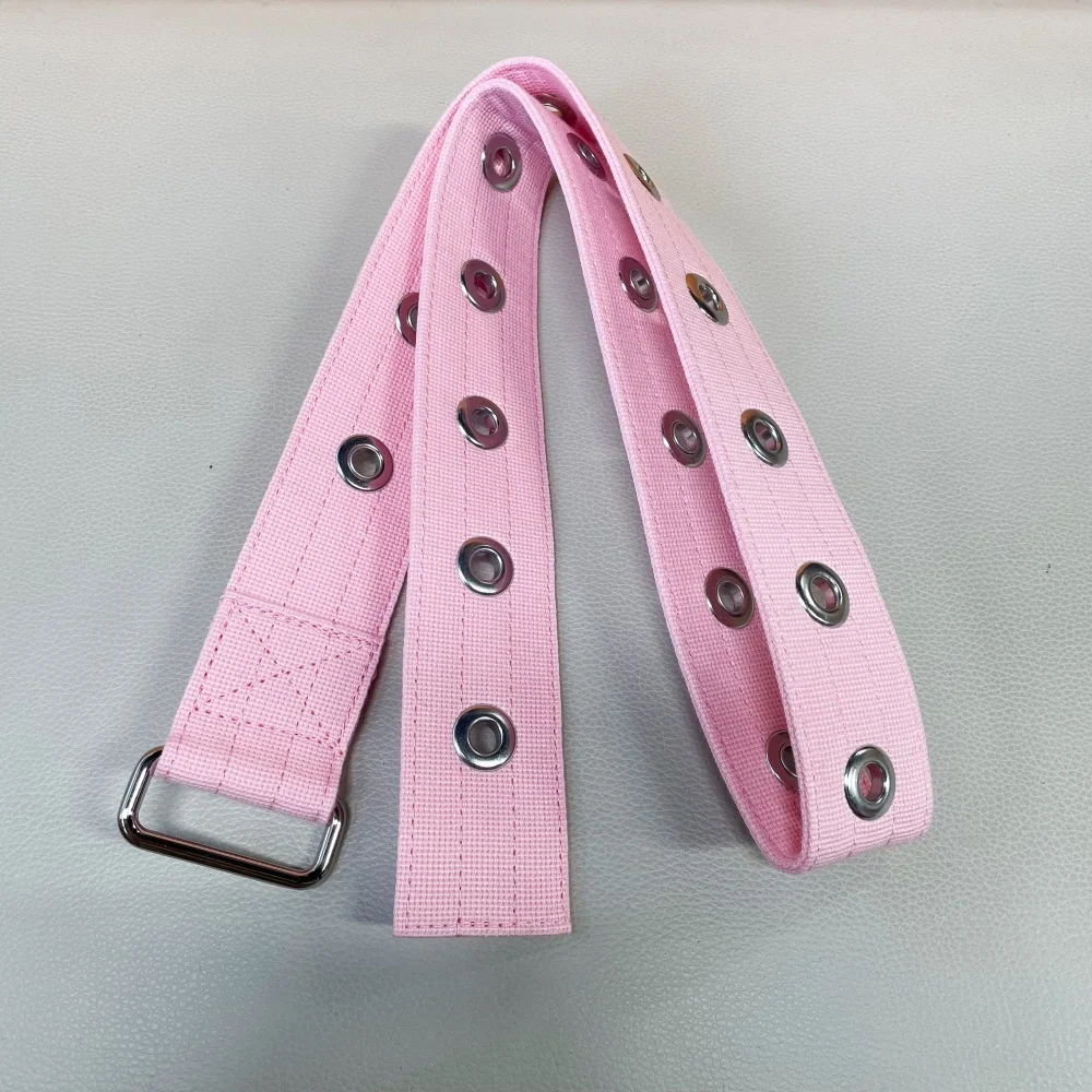 1m/2m Pink Extra Long Strap Bed Restraint Accessories Adjustable Belt with Metal Eyelets for Patient Safety