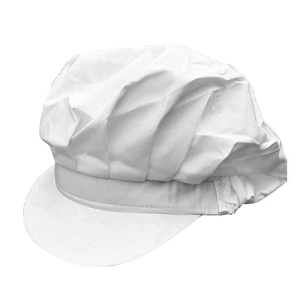 Chapéu de chef de cozinha branco respirável à prova de poeira boné de malha de poliéster oficina de alimentos chapéu de chef boné de trabalho