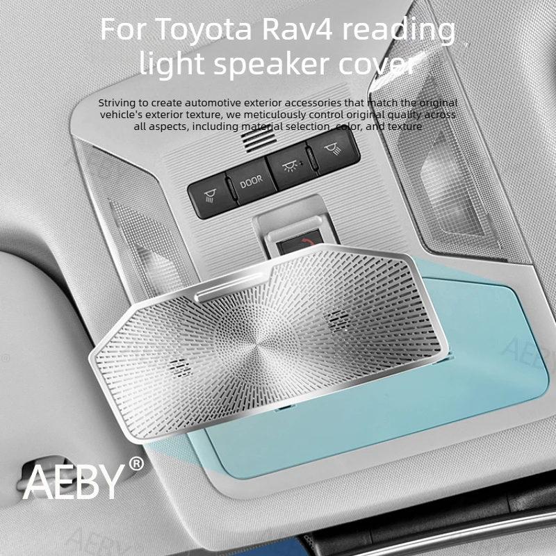 

For Toyota Rav4 2020-2025 stainless steel speaker cover,Ceiling lampshade,roof speaker cover,Interior roof light cover,interior