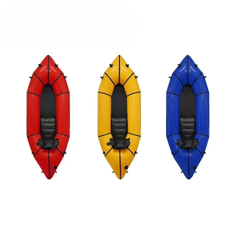 Balsa de paquete de TPU de tamaño y color personalizados: kayak con mochila liviana para aprender y diversión al aire libre