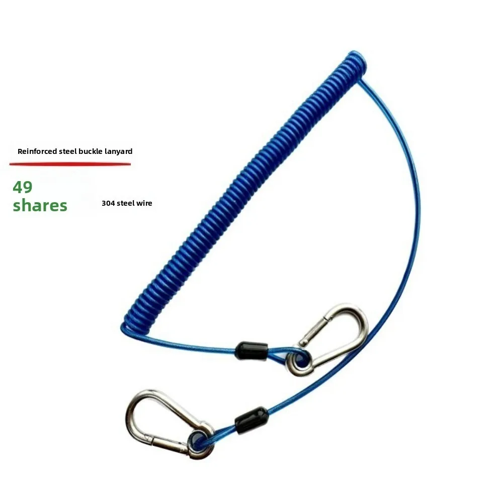with Metal Carabiner Outdoor Key Cord Multistyles Weighing 46KG Anti-slip Rope 304 Stainless Steel Anti Falling Steel Wire
