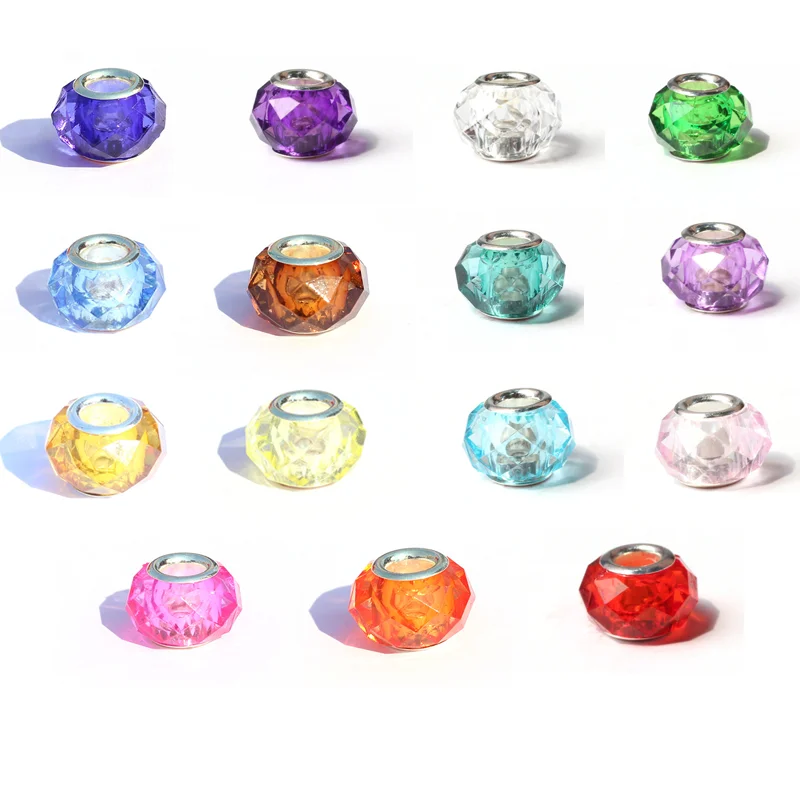 

50 шт. 10x14 мм круглые европейские подвески с большим отверстием, бусины, подходят для европейского браслета, аксессуары для изготовления ювелирных изделий своими руками