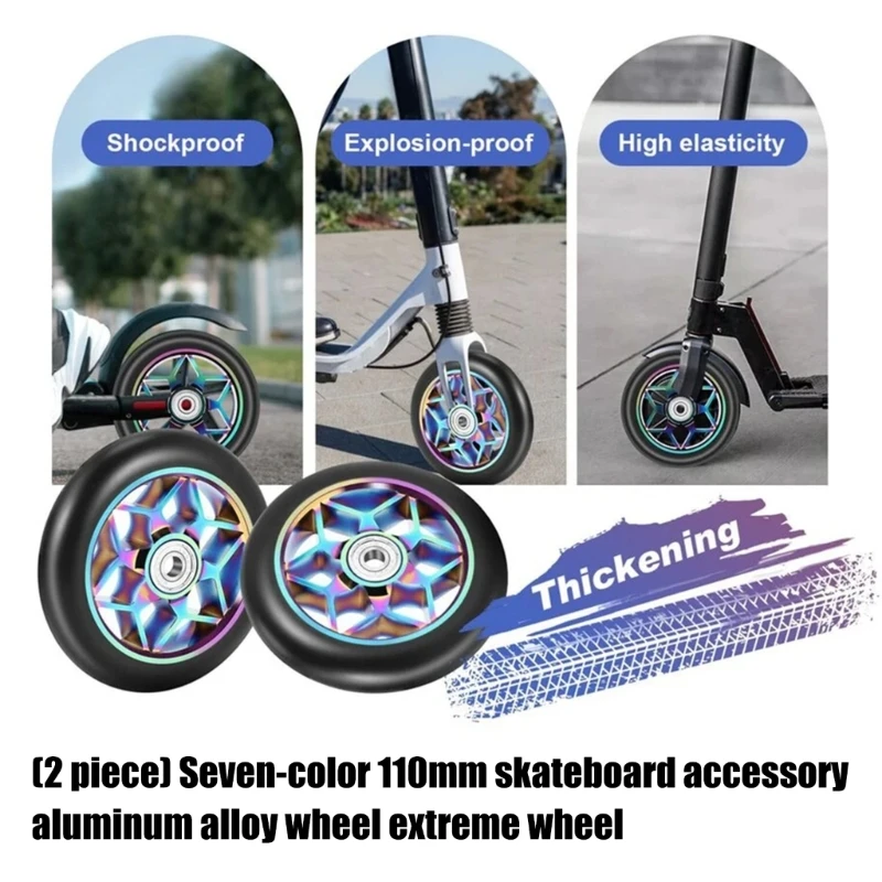 

2pack Low Rolling Resistance Scooters Wheel Scooters Replacement Wheel for Safe Skating JOME