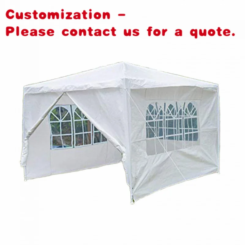 custom.Waterproof Outdoor Folding Tent-up Gazebo with Sides and Window Canopy Powder Coated Metal Frame Events