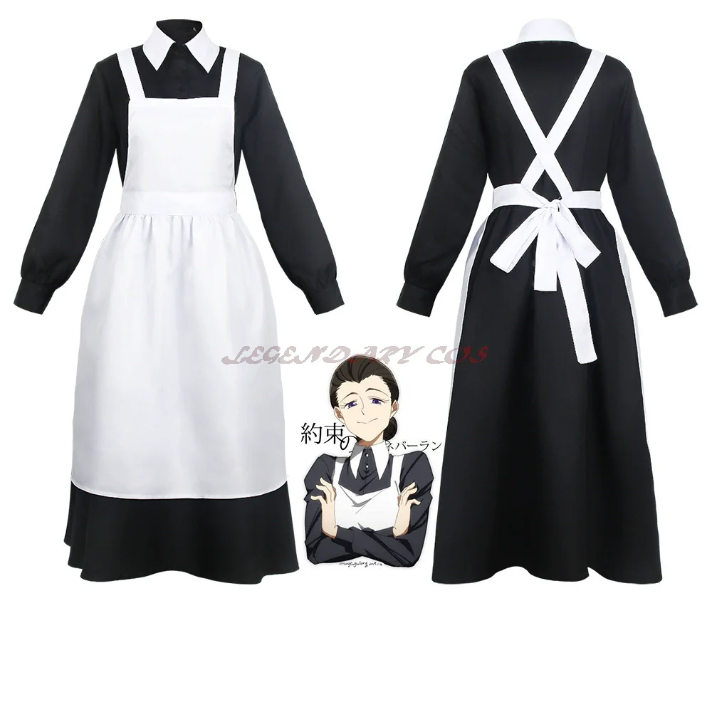 Disfraz de Cosplay de Isabella de The Promised Neverland, Vestido de Sirvienta de Yakusoku no Neverland, Disfraces de Halloween de Isabella