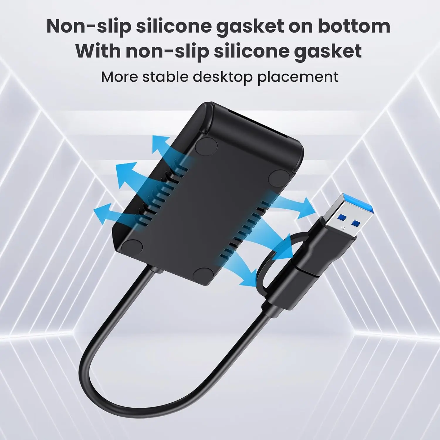 M.2 NVMe&SATA Reader ,M.2 SSD to USB A C Reader Adapter for (M Key, B+M Key) NVMe and SATA NGFF SSD Drives Dock Full Size