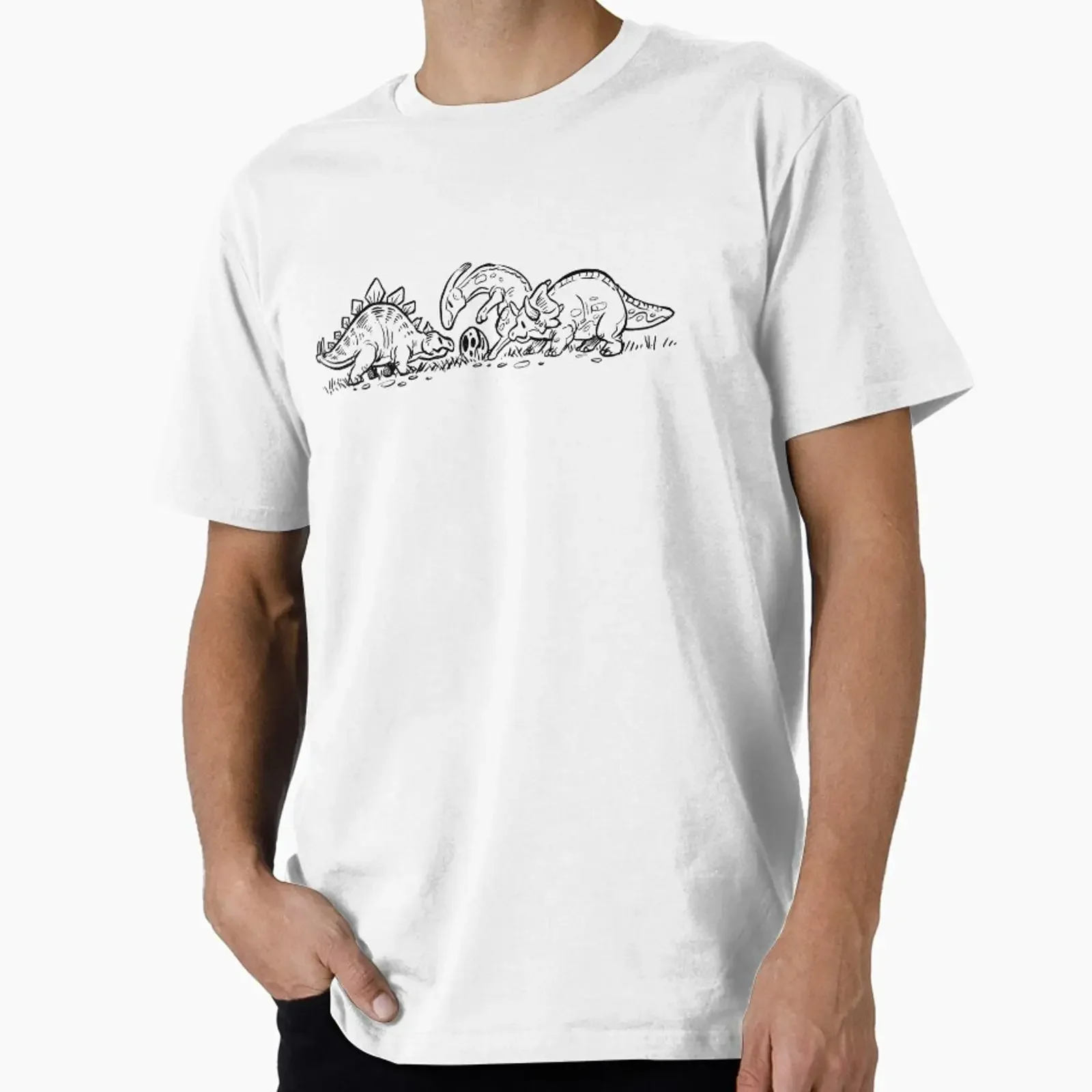 dinosaurs designed and sold by Laura Núñez vintage Washed Casual Slightly Unisex Comfortable Versatile Breathable Stylish