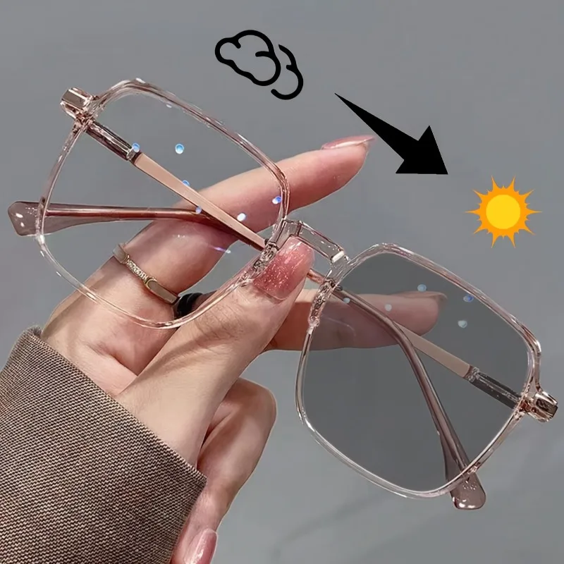 Photochrome Anti-Strahlungs-Metall-Computerbrille Anti-Blaulicht-Brille Unisex
