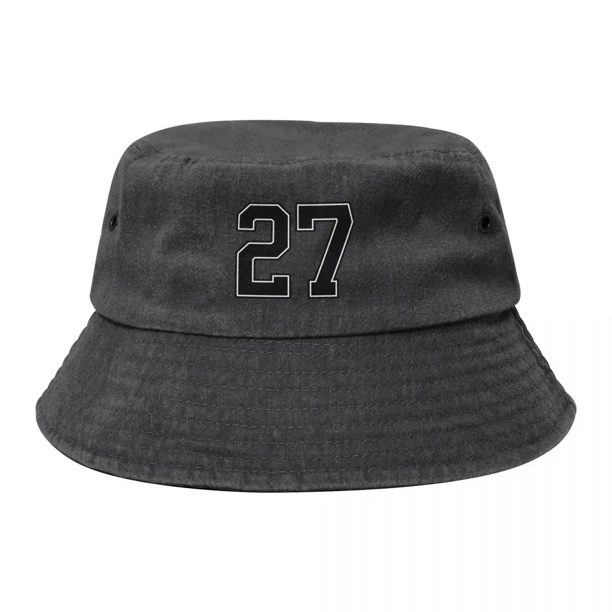 Black 27 lucky sports jersey twenty seven Bucket Hat Cap Sports Cap Snap Back Hat Girl Men's