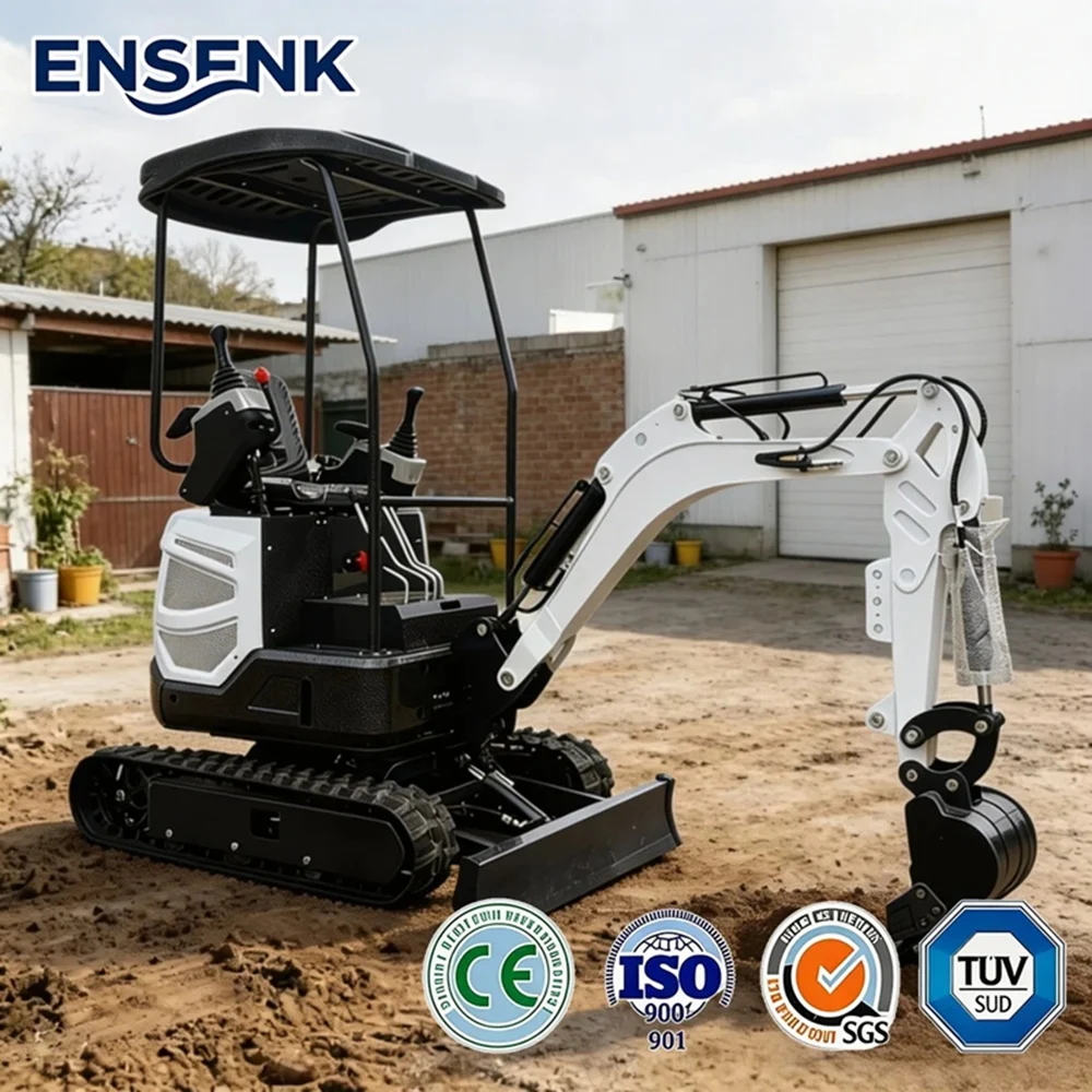 1.0Ton Fast Delivery Retroexcavadoras Mini Excavator Jardin Construction kopark Bagger 2t Excavadoras Kubota Dieselmotor - view 3