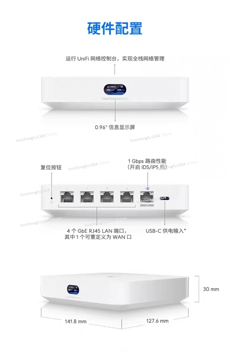 UCG-Ultra/Fiber UXG-Max Desktop 2.5G Cloud Gateway Router UniFi UBNT