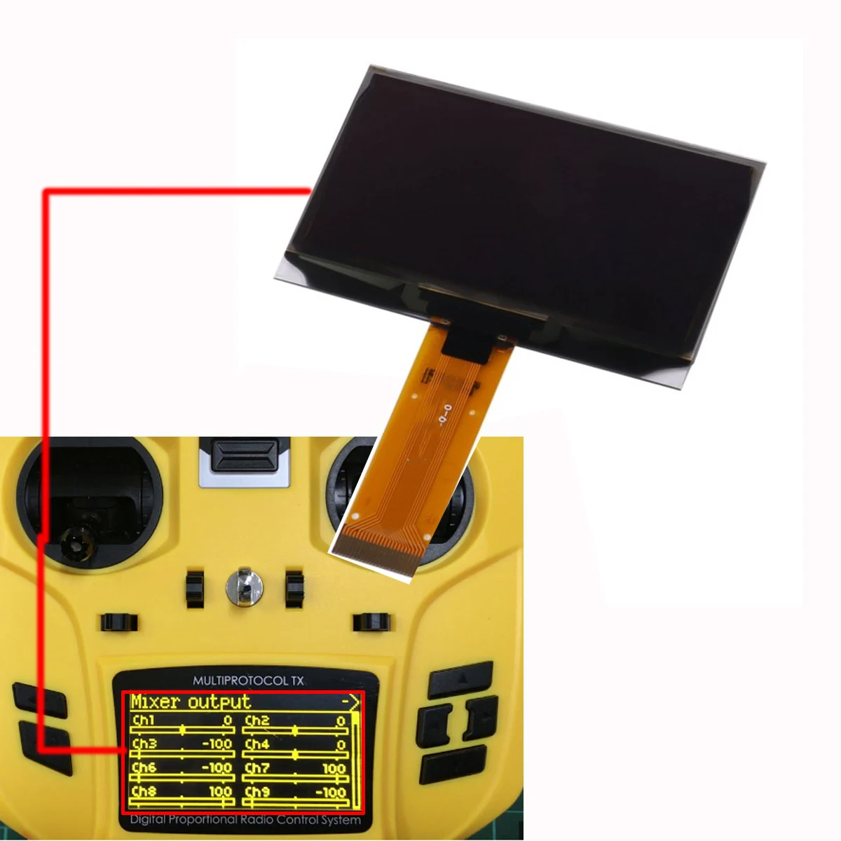 

OLED Display Lcd Screen 2.42inch For Jumper T8SG V2 plus Deviation