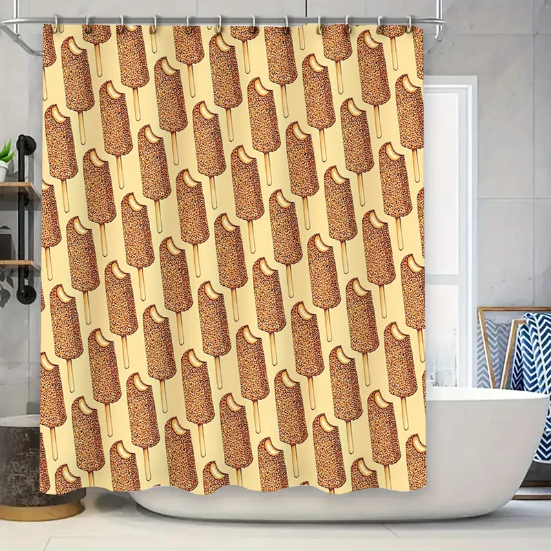 ستارة حمام بطبعة الفهد، نمط حيوانات الغابة، ديكور الحمام، بطانة حديثة قابلة للغسل مقاومة للماء