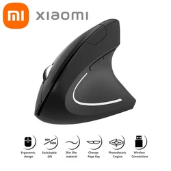 Xiaomi Wireless Bluetooth Vertical Mouse Ergonomic Rechargeable 2.4G Wireless Mice Silent Office Mouse For Laptop PC Computer