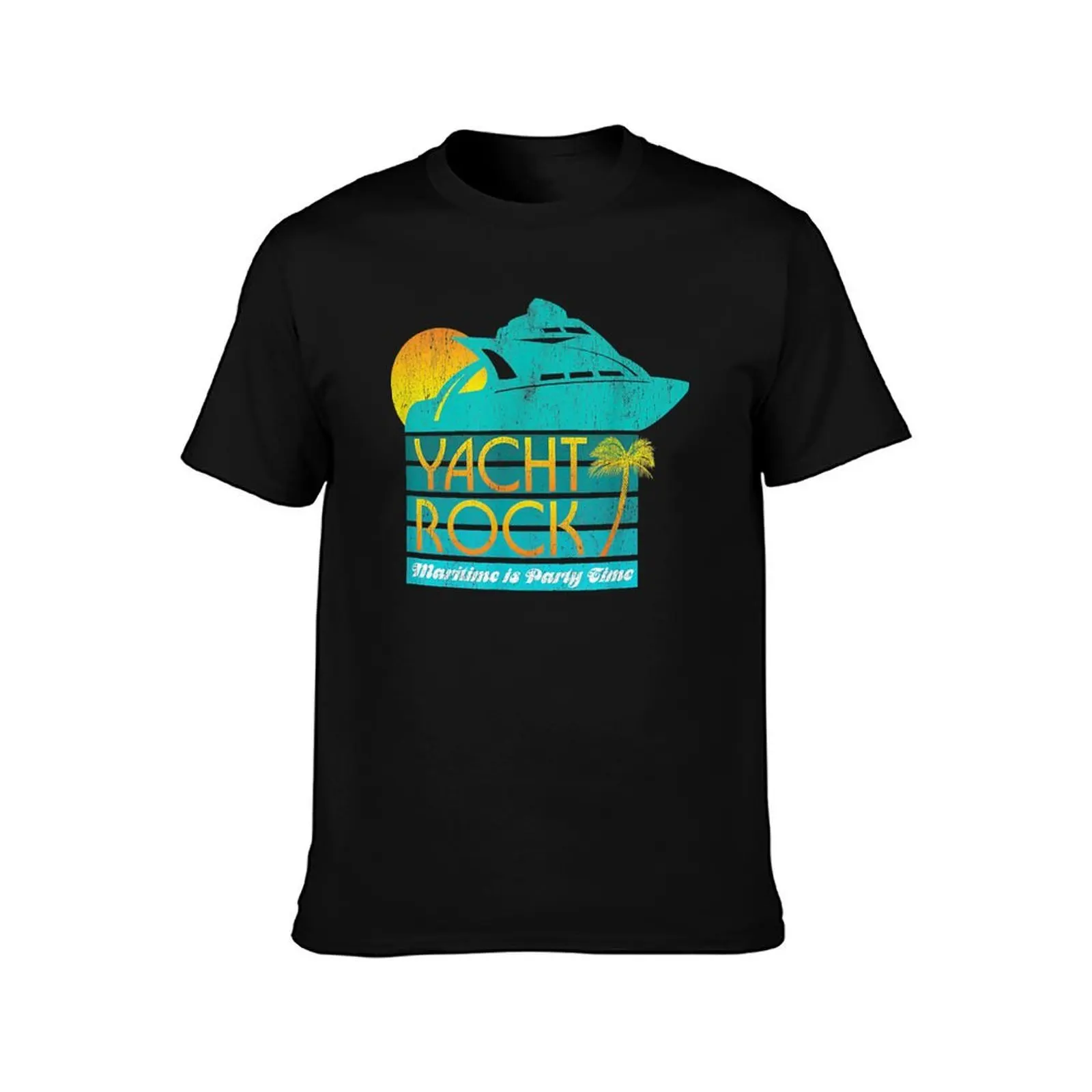 Yacht Rock Party Boat T-Shirt All Match Basic Short Sleeve Top T-Shirt
