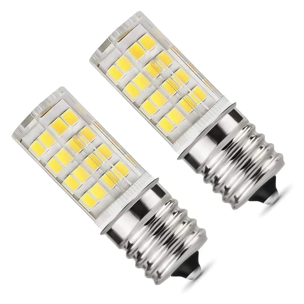ABFW 2 Pack 4W Dimmable LED E17 Microwave Oven Bulb , Daylight 6000K 40W Halogen Equivalent Light ,Ceramic E17 LED Bulb