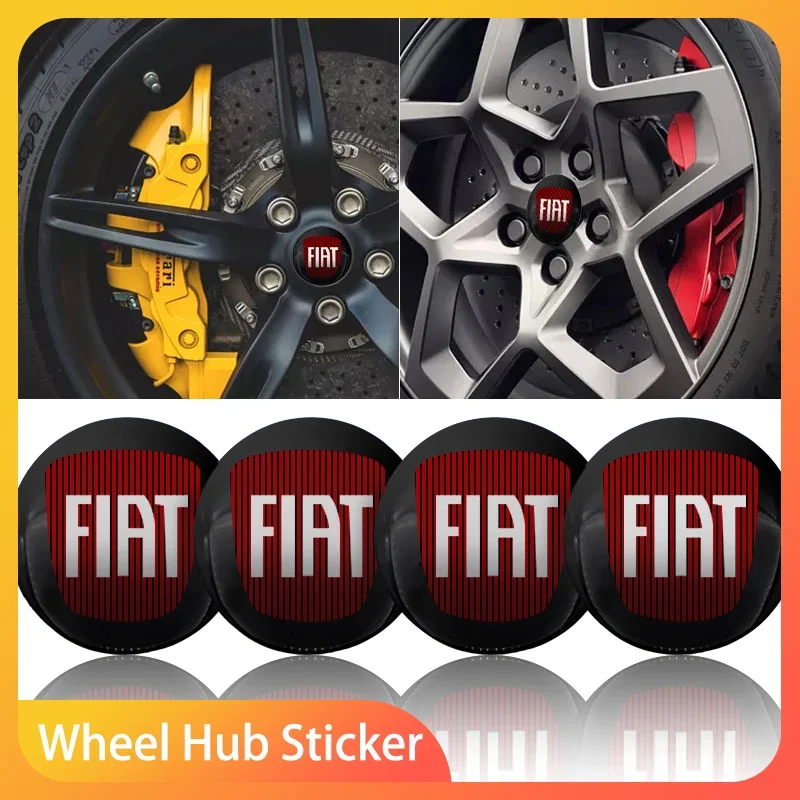 4 stücke 56mm Auto Rad Center Hub Cap Aufkleber Styling Für Fiat 124 125 500 Abarth Palio Punto Stlio Tipo panda Doblo