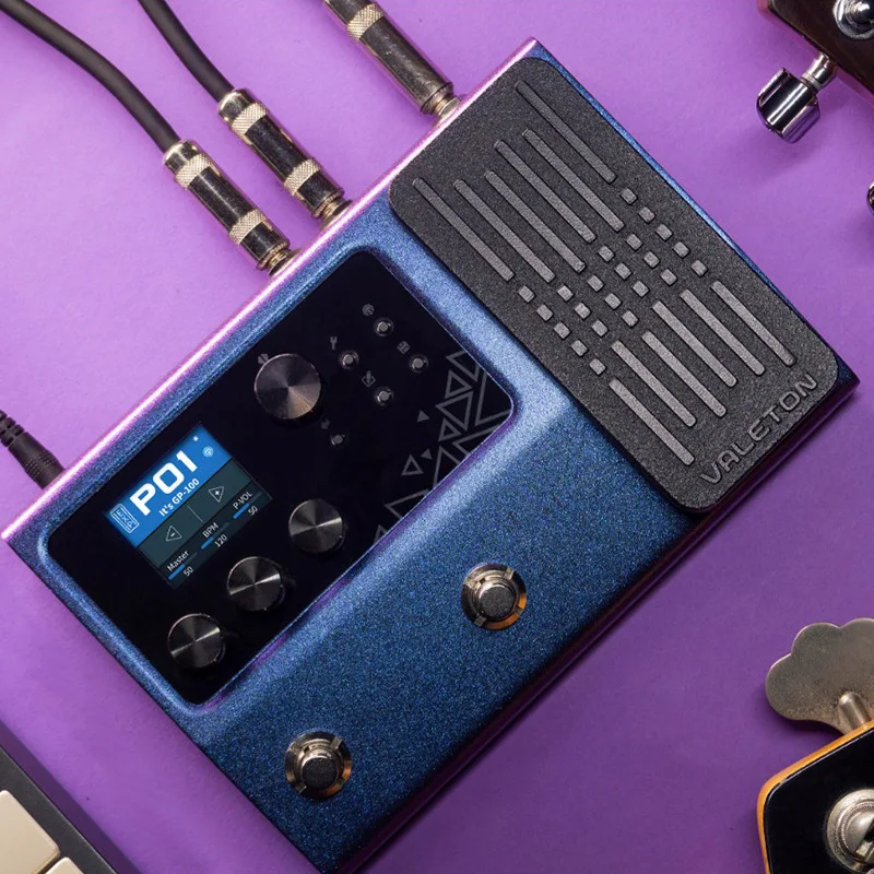 Valeton GP-100マルチギターエフェクトプロセッサ140内蔵効果ローパー多言語式ペダルグラデーションカラー