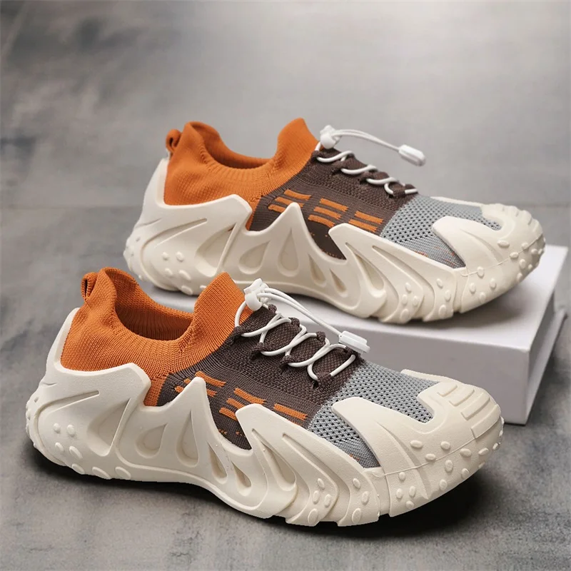 Men's Mesh breathable casual sneakers four seasons new light soft-sole outdoor walking shoes fashion speed running sports shoes