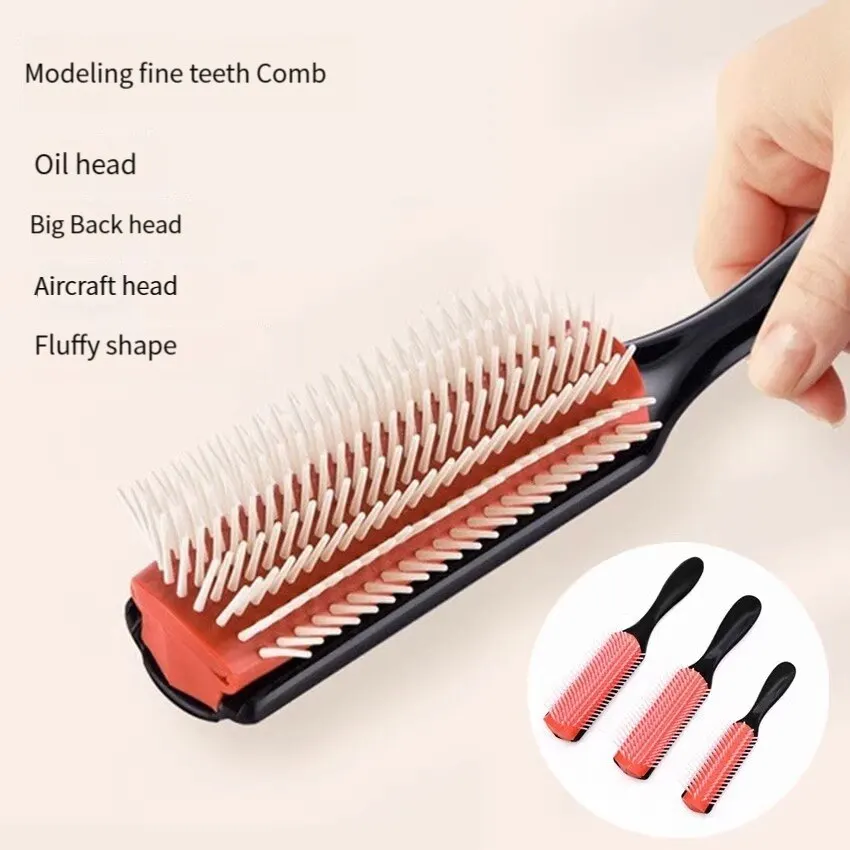 Hairdressing TT Comb Stylist Comb Massage Straight Hair Removable Nine Rows Of Combs Professional Hairdressing Tools Massage