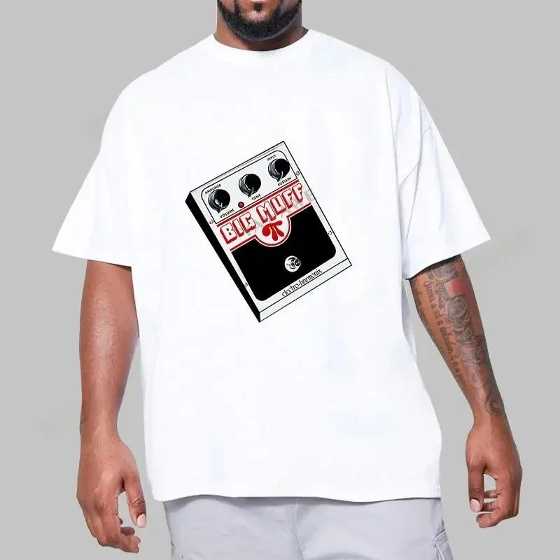

Летняя мужская футболка, брендовая одежда Homme, настраиваемая ручная роспись, дизайн, гитарная педаль, модная повседневная одежда