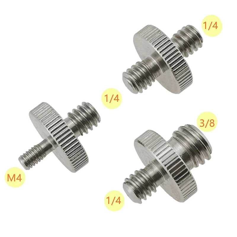 1/4 "męski na 3/8" męski adapter gwintowany podwójny męski adapter śrubowy statyw Adapter śrubowy podwójny konwerter kołkowy metalowa kamera Acc