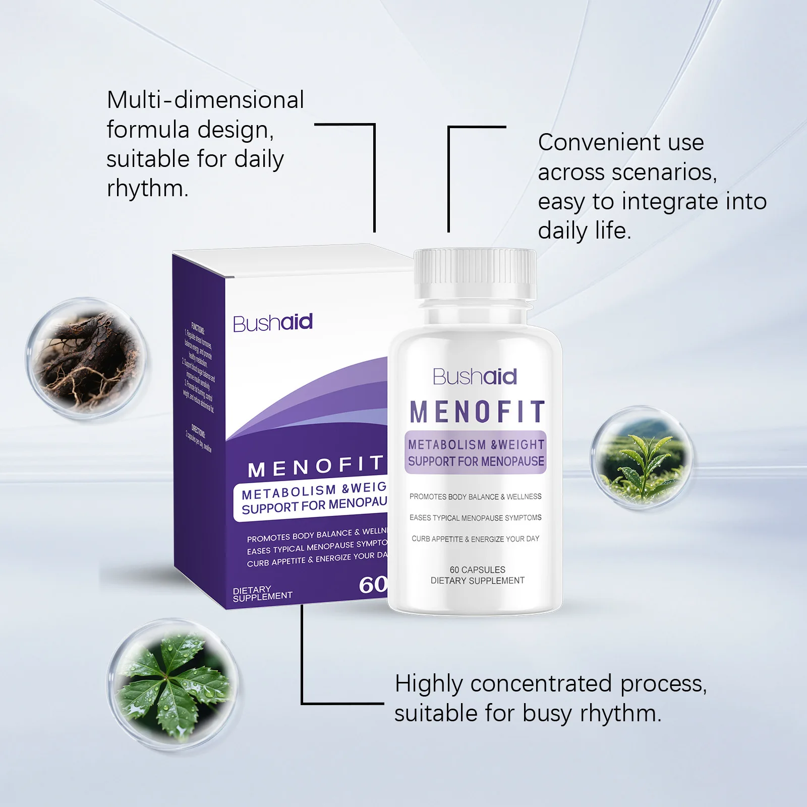 Natural Fat Burner Capsules Support Metabolism Calorie Burning Body Weight Management Dietary Supplement For Men Women view 2