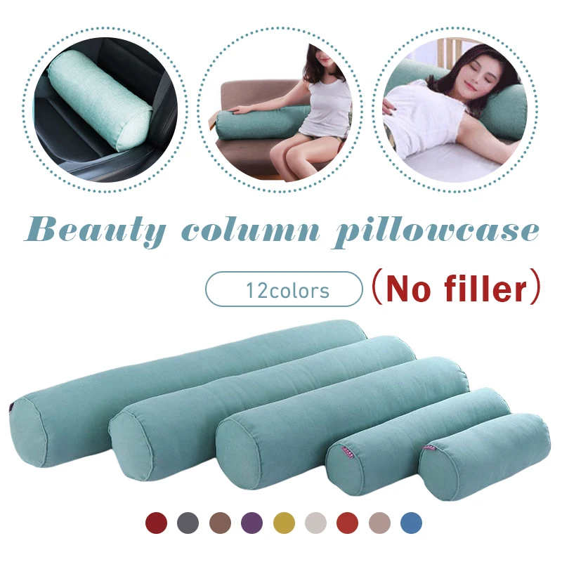 Memory Cotton Cylindrical Cervical Roll Headrest Pillowcase Sleeping Round Pillow Adult Neck Protection Soft Long Pillows Cover