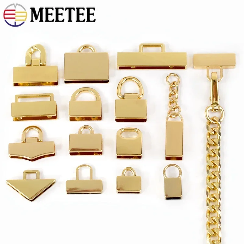 Meetee 4/10Pcs Metal Bag Side Clip Buckle Screw Handbag Shoulder Chain Strap Connect Clasp Hanger Hanging Tail Clips Accessories