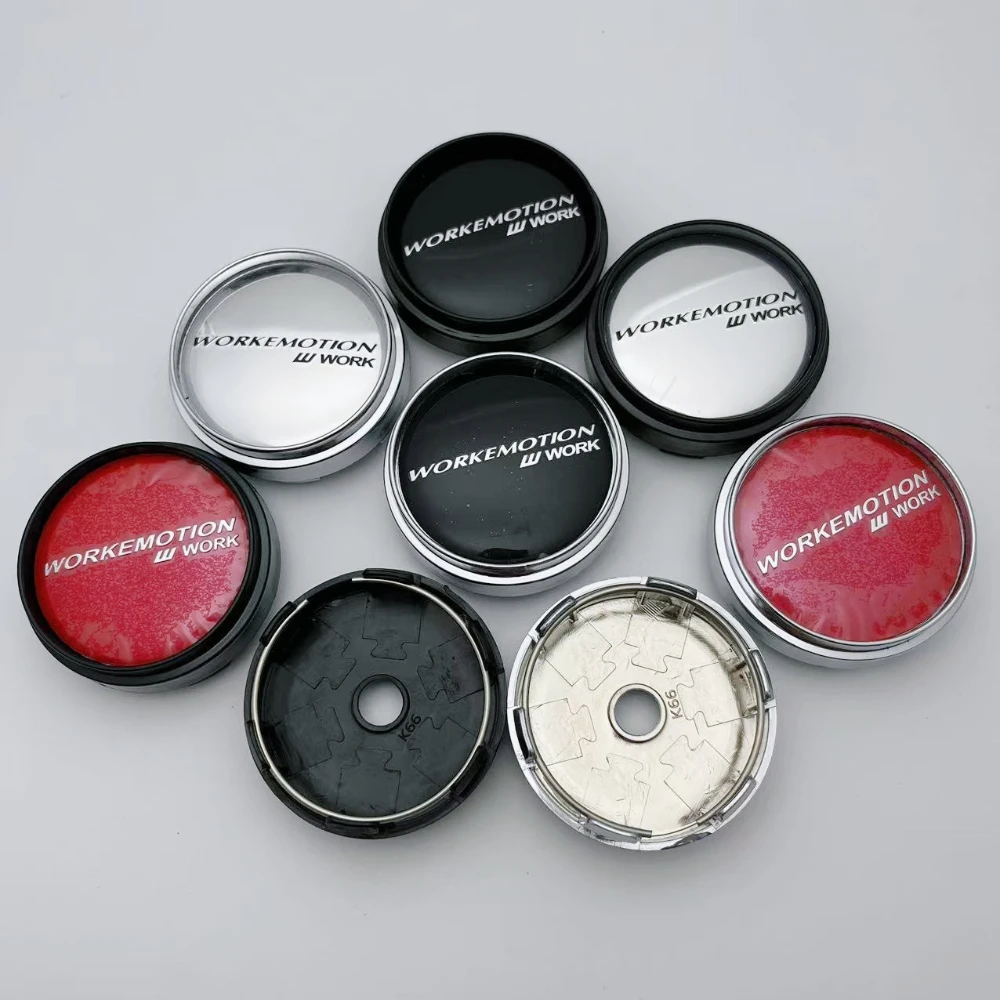 

4pcs O.D 66MM / I.D 62MM W Work Emotion Logo Emblem Car Wheel Center Caps Car Accessories for Rim Hubcaps Cover Wheels Hub Lid