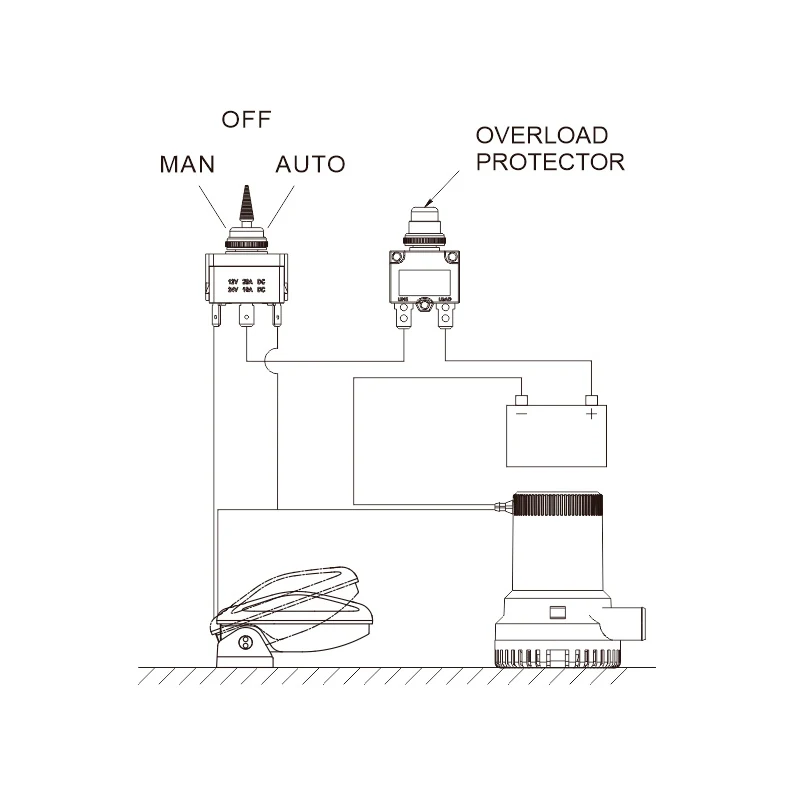 Float switch water flow automatic power off control sensor submersible pump small sump pump bilge pump