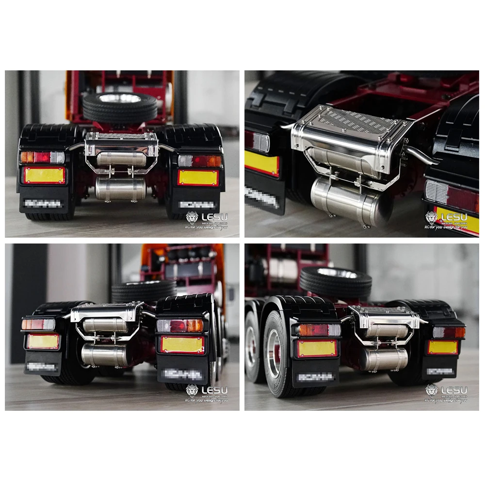 LESU G-6200 AB Fascio di coda in metallo fanale posteriore serbatoio carburante set universale Tamiya 1/14 RC modello di camion giocattolo aggiornamento parti di modifica